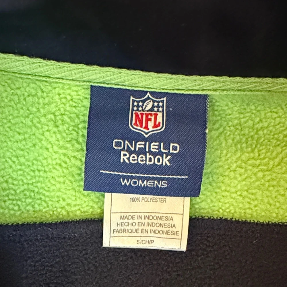 NFL Womens Seahawks Jacket - Navy and Lime - Picture 2 of 3